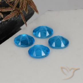 Pedras preciosas de Apatita Azul natural de 1.61 ct, Corte Oval, VS-SI