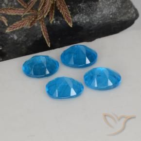 Pedras preciosas de Apatita azul intenso natural de 1.45 ct, oval, VS-SI