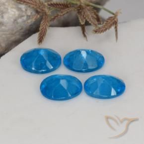 Pedras preciosas de Apatita Azul natural de 1.36 ct, Corte Oval, VS-SI