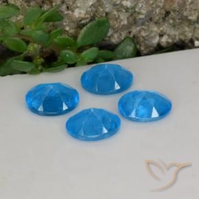 Pedras preciosas de apatita azul natural de 1,44 ct, corte oval, VS-SI