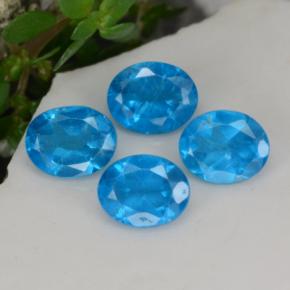 Pedras preciosas de Apatita Azul natural de 1.52 ct, Corte Oval, VS-SI