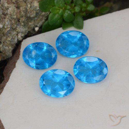 1.50ctw Natural Azure Profundo Apatita, oval, VS-SI