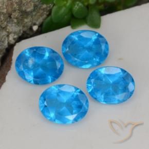 Pedras preciosas de Apatita Azure Profundo natural de 1.50 ct, oval, VS-SI