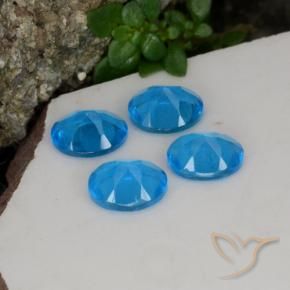 Pedras preciosas de Apatita Azure Profundo natural de 1.50 ct, oval, VS-SI
