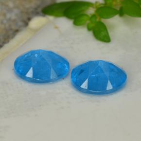 Pedras preciosas de Apatita azul intenso natural de 0.74 ct, Corte Oval, VS-SI