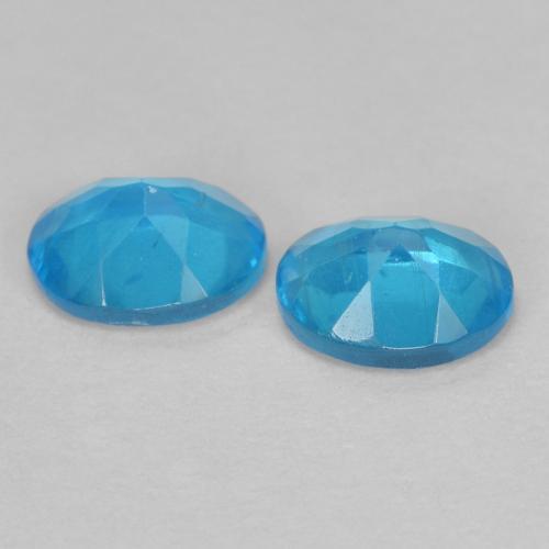 Pedras preciosas de apatita azul natural de 0,72 ct, corte oval, VS-SI