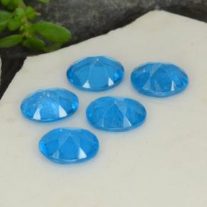 Pedras preciosas de Apatita azul intenso natural de 1.66 ct, Corte Oval, VS-SI