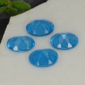 Pedras preciosas de apatita azul natural de 1,25 ct, corte oval, VS-SI