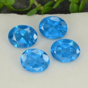 Pedras preciosas de Apatita azul intenso natural de 1.44 ct, Corte Oval, VS-SI