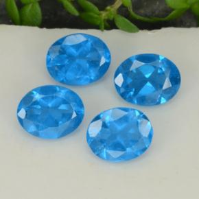 Pedras preciosas de Apatita azul intenso natural de 1.44 ct, Corte Oval, VS-SI
