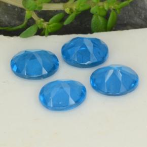 Pedras preciosas de Apatita azul intenso natural de 1.44 ct, Corte Oval, VS-SI