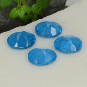 Pedras preciosas de Apatita azul intenso natural de 1.34 ct, Corte Oval, VS-SI