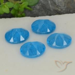 Pedras preciosas de Apatita azul intenso natural de 1.52 ct, oval, VS-SI