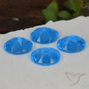 Pedras preciosas de Apatita azul intenso natural de 1.29 ct, oval, VS-SI