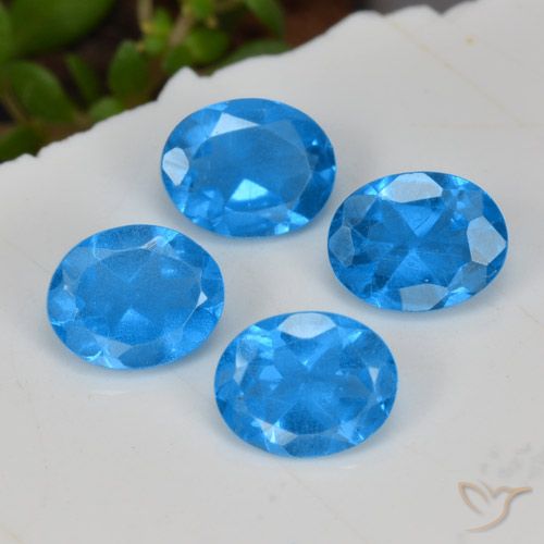 1.40ctw Natural azul intenso Apatita, oval, VS-SI