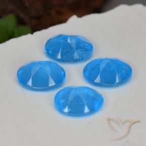 Pedras preciosas de Apatita azul intenso natural de 1.41 ct, oval, VS-SI