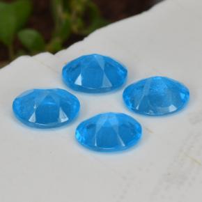 Pedras preciosas de apatita azul natural de 1,33 ct, corte oval, VS-SI