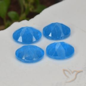 Pedras preciosas de Apatita azul intenso natural de 1.43 ct, oval, VS-SI