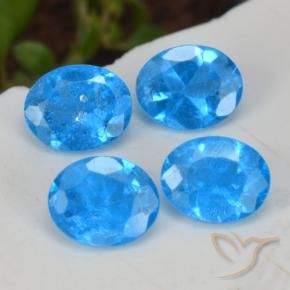 Pedras preciosas de Apatita azul intenso natural de 1.49 ct, oval, VS-SI