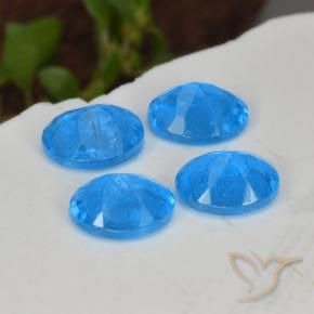 Pedras preciosas de Apatita azul intenso natural de 1.49 ct, oval, VS-SI