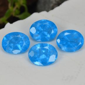 Pedras preciosas de apatita azul natural de 1,40 ct, corte oval, VS-SI