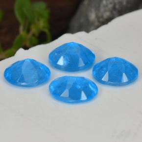 Pedras preciosas de apatita azul natural de 1,40 ct, corte oval, VS-SI