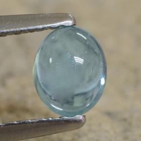 Apatita azul natural 0,51ct, corte oval, transparente