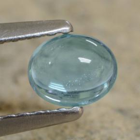 Apatita azul natural 0,51ct, corte oval, transparente