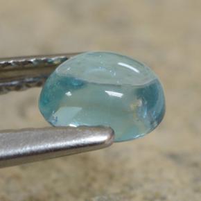 Apatita azul natural 0,51ct, corte oval, transparente