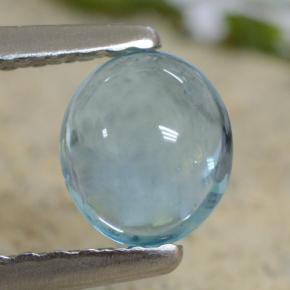 Apatita Azul-esverdeado Natural 0.54ct, Corte Oval, Transparente