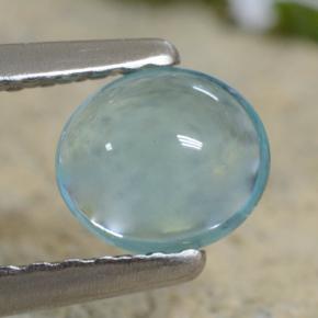 Apatita Azul-esverdeado Natural 0.54ct, Corte Oval, Transparente