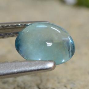 Apatita Azul-esverdeado Natural 0.54ct, Corte Oval, Transparente