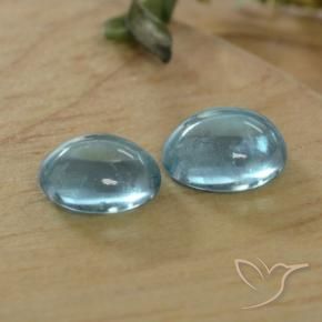 Pedras preciosas de Apatita Azul natural de 0.80 ct, oval, Transparente