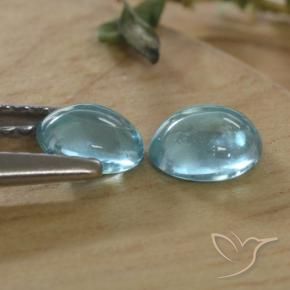 Pedras preciosas de Apatita Azul natural de 0.80 ct, oval, Transparente