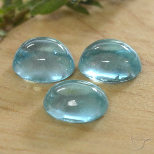 1.37ctw Natural Azul Olímpico Apatita, oval, Transparente