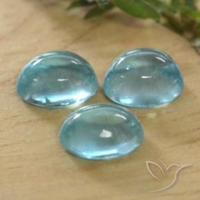 Pedras preciosas de Apatita Azul Olímpico natural de 1.37 ct, oval, Transparente