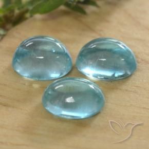 Pedras preciosas de Apatita Azul Olímpico natural de 1.37 ct, oval, Transparente