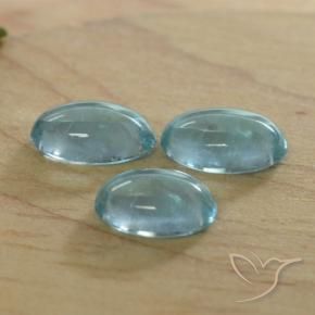 Pedras preciosas de Apatita Azul esverdeado brilhante natural de 1.25 ct, oval, Transparente
