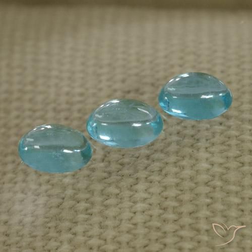 Pedras preciosas de Apatita Aqua Blue natural de 1.43 ct, oval, Transparente