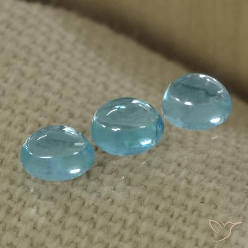 Pedras preciosas de Apatita Aqua Blue natural de 1.43 ct, oval, Transparente