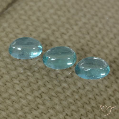 0.92ctw Natural Aqua Blue Apatita, oval, Transparente