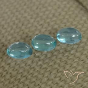 Pedras preciosas de Apatita Aqua Blue natural de 0.92 ct, oval, Transparente