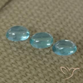 Pedras preciosas de Apatita Aqua Blue natural de 0.92 ct, oval, Transparente