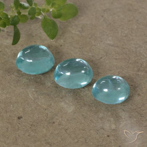 1.26ctw Natural Azul Olímpico Apatita, oval, Transparente