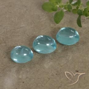 Pedras preciosas de Apatita Azul Olímpico natural de 1.26 ct, oval, Transparente