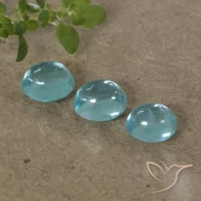 Pedras preciosas de Apatita Azul Olímpico natural de 1.26 ct, oval, Transparente