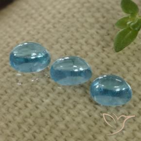 Pedras preciosas de Apatita Verde azul claro médio natural de 1.32 ct, oval, Transparente