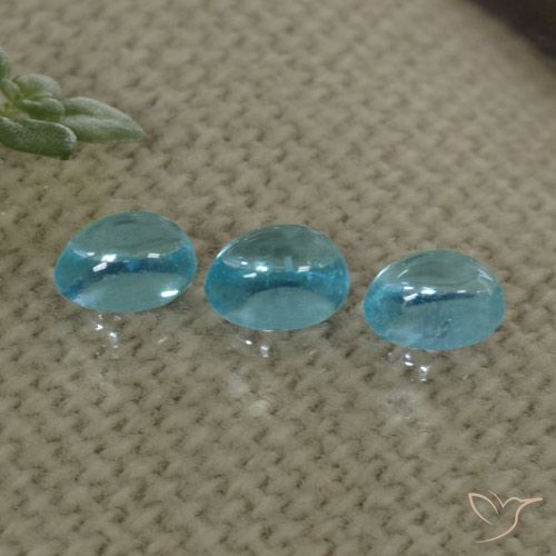 1.02ctw Natural Azul Apatita, oval, Transparente