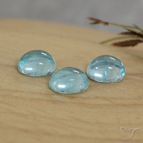 1.33ctw Natural Azul claro Apatita, oval, Transparente
