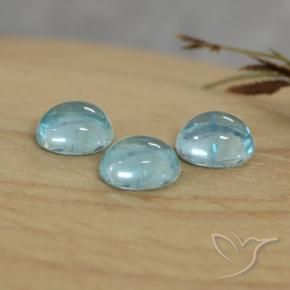 Pedras preciosas de Apatita Azul claro natural de 1.33 ct, oval, Transparente